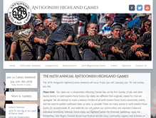 Tablet Screenshot of antigonishhighlandgames.ca